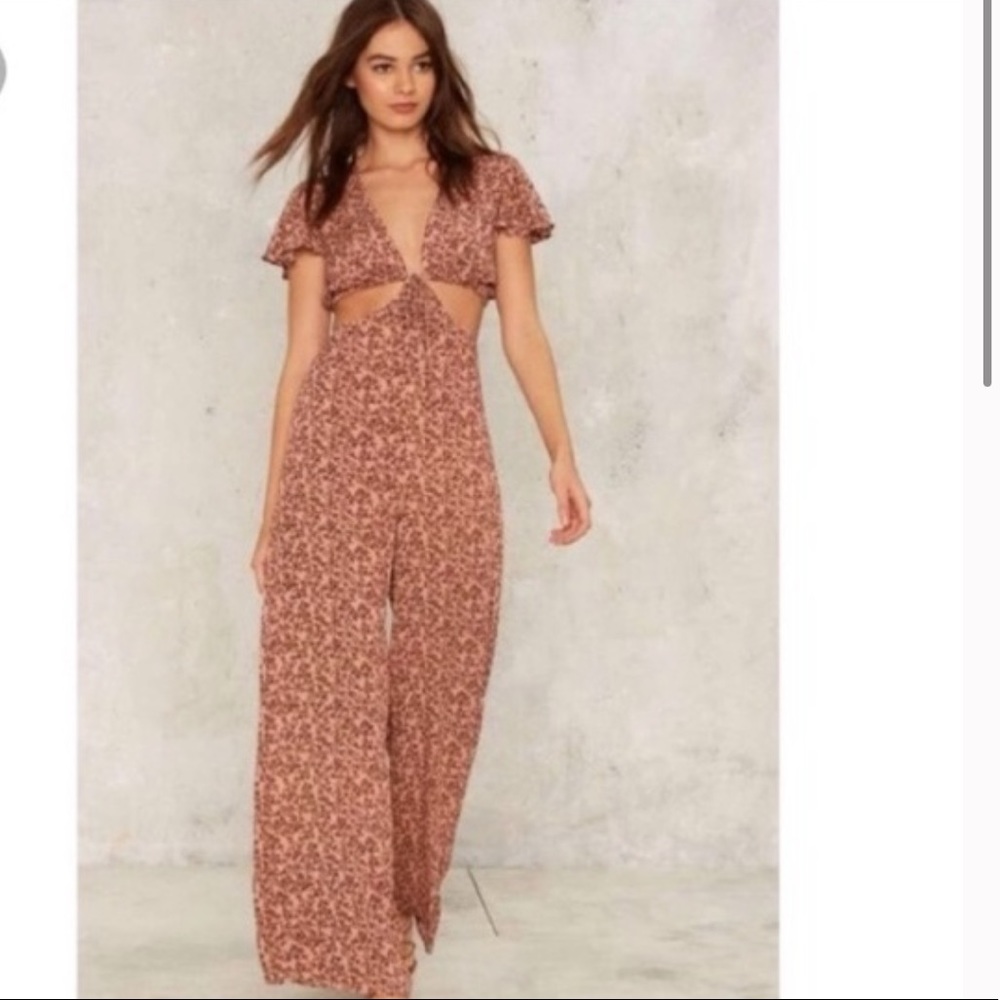 Nasty Gal Honey Punch Floral Jumpsuit